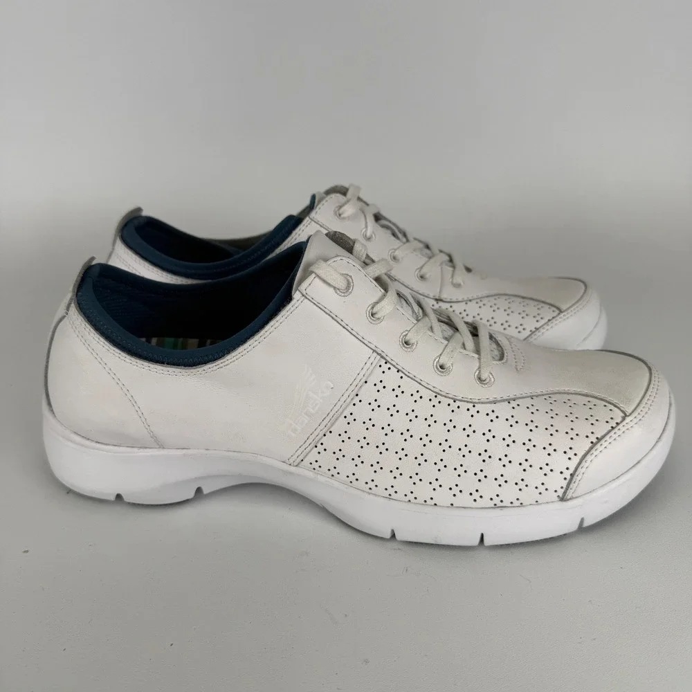 Women's Dansko Elise Sneakers White /Blue Size 42